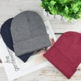 thumbnail image 3 of Holzlrgus 4 Pack Winter Beanies Stretch Knit Beanie Hat Cap for Girls Boys, 4 Color, 3 of 7