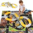 thumbnail image 5 of Anpro 180PCS Construction Toys Race Track Set for Kids, DIY Flexible Track Playset with Engineering Cars and Playmat, Create a Engineering Road Games Gift Toys for Age 3+ Boys, 5 of 8