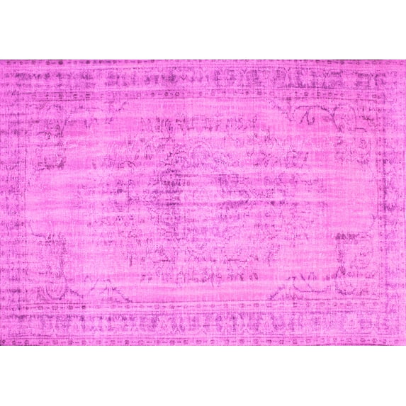 Ahgly Company Indoor Rectangle Abstract Pink Contemporary Area Rugs, 7' x 9'
