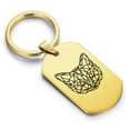thumbnail image 1 of Stainless Steel Geometric Polygon Cat Animal Dog Tag Keychain Circle Ring, 1 of 2