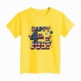 thumbnail image 4 of kpoplk Girls Patriotic Kids Tops Independence Day Tshirts American Flag Graphic Tee Short Sleeve Shirt(Yellow,13-14 Y), 4 of 4