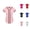 Pink, variant on Baseball Women Summer Short Sleeve Button Down V Neck Plain T Shirts Hop Softball Sports Active Tee