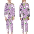 thumbnail image 2 of Renewold Gentle Pajamas for Kids 3-4Y Indoor Long-Sleeve Cozy Up Athletic Outfits,Witch Hat Spooky Top & Pants Lightweight Halloween Loungewear Sleep Set 2 Pack, 2 of 5