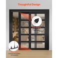 thumbnail image 5 of VEVOR Bypass Sliding Door Hardware Kit, 6 ft Aluminum Alloy Dual-Track Bypass Door Hardware, Smooth and Quiet Sliding, Easy to Install, for 1" to 1 3/4" Thickness 36" Width 2 Door System, for Closet, 5 of 9