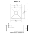 thumbnail image 2 of Ruvati RVH8272ST 20 in. Stainless Steel RV Sink with Concealed Faucet & Soap Dispenser, Silver, 2 of 7