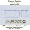 thumbnail image 5 of Tendance Mildew Resistant Extra Length PEVA Bathroom Shower Curtain Liner, 5 of 7