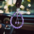 thumbnail image 4 of CxhicLuv Car Pendant, Auto Hanging Accessory, 4.7x2.4x0.4 Inch Weaving Rearview Mirror Pendant, Car Interior Decor Accessories, Decorate & Elevate Style, Car Owners, Business Users, Purple, 4 of 6