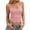 Pink, variant on Womens Lace Trim Ribbed Knit Tank Top V Neck Sleeveless Slim Fit Wide Strap Pullover Camisole For Spring Summer Casual Wear Black M