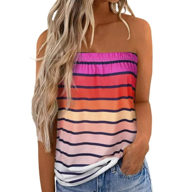 Txlixc Chaleco elástico femenino rayado / sólido Txlixc moda