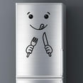 thumbnail image 1 of Calcomanía de pared Smile Face Fridge Sticker linda PVC, Mural divertido y decorativo, decoración de arte de pared para el fondo de la cocina del, 1 of 8