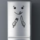 thumbnail image 1 of Calcomanía de pared Smile Face Fridge Sticker linda PVC, Mural divertido y decorativo, decoración de arte de pared para el fondo de la cocina del, 1 of 8