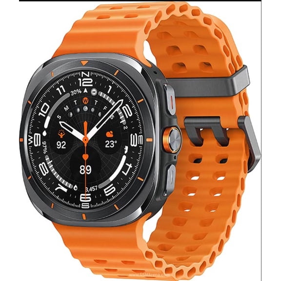 Pre-Owned Samsung Galaxy Watch Ultra 47mm LTE Titanium Smart Watch, Titanium Gray, Orange Band