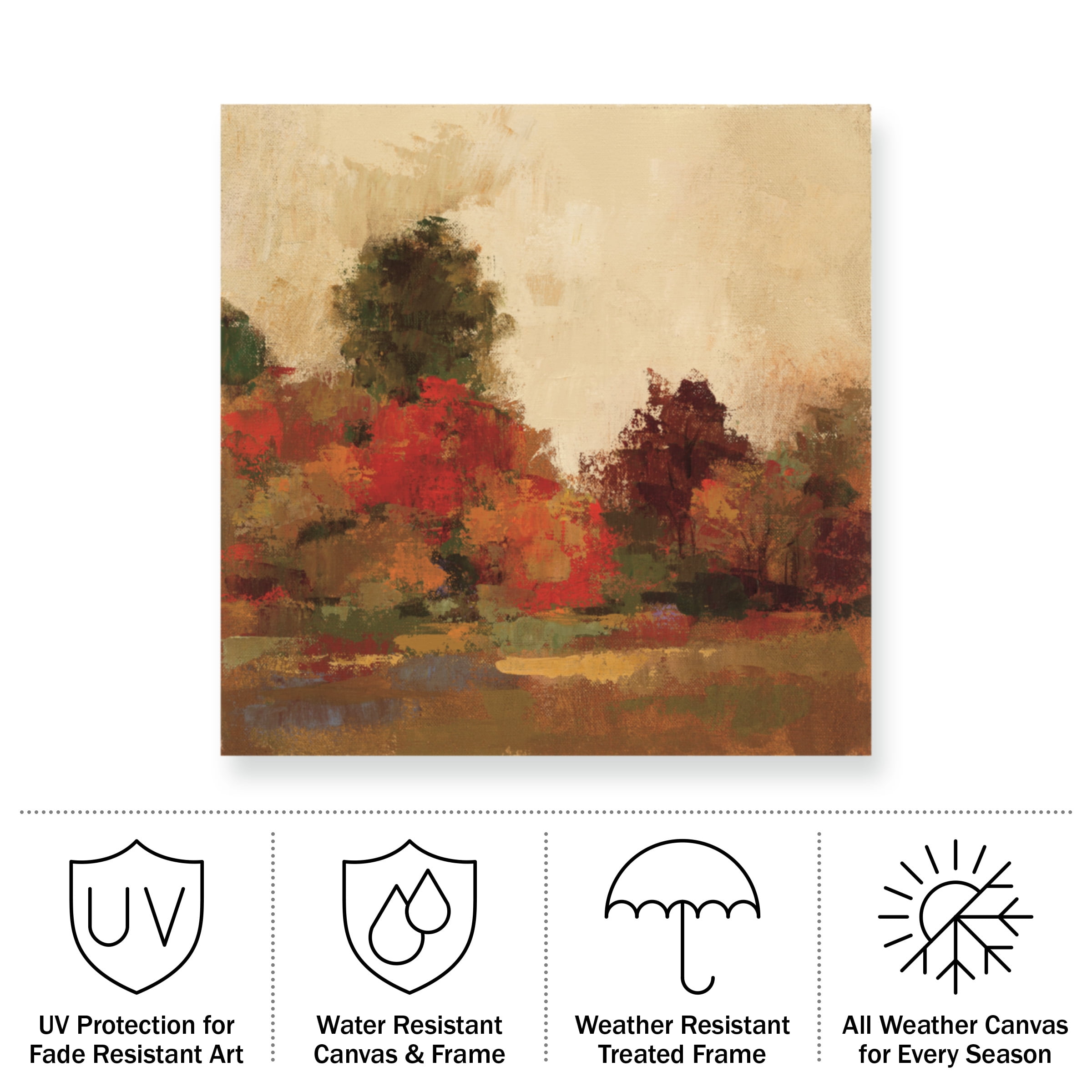 Silvia Vassileva 'Fall Forest III' Outdoor Canvas 14x12