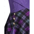 thumbnail image 4 of Camiseta Talla Extra a Cuadros Manga Larga Rosegal Mangas largas de talla grande, 4 of 5
