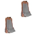thumbnail image 3 of Vestido bohemio elegante y cómodo Qarigey para mujer maxi vintage hombros descubiertos gris de moda M gris METRO 2Conjunto, 3 of 6