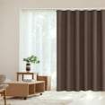 thumbnail image 4 of Curtain X1 Modern Solid Curtains Room Darkening Thermal Rod Pocket Window Curtains for Bedroom (2 Panels) 72 in X 72 in Brown, 4 of 6