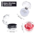 42Pcs 3 Colors Octagon Transparent Plastic Ring Boxes Jewelry Box Mixed ...
