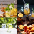 thumbnail image 6 of Colorful Glass Straws - 12 Pcs Reusable Drinking Straws with Cleaning Brush, 200x8 mm for Beverages, Shakes, Milk Tea, Juices, 6 of 8