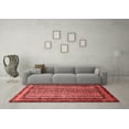 thumbnail image 3 of Ahgly Company Indoor Square Abstract Red Modern Area Rugs, 3' Square, 3 of 4