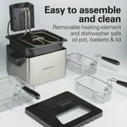 Hamilton Beach 19-Cup/4.5L Electric Deep Fryer with 3 Baskets, Stainless Steel