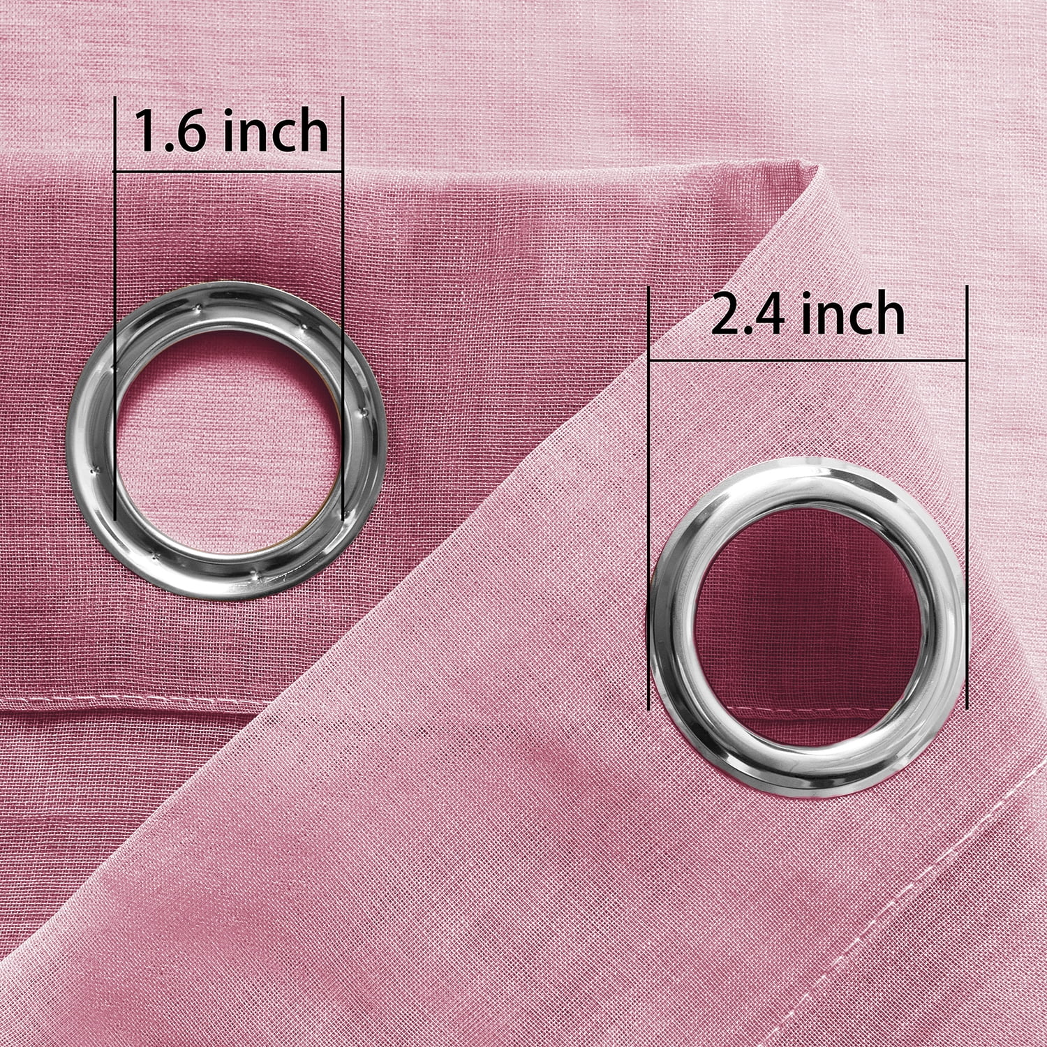 XWZO Ombre Sheer Curtains 2 Panels, Faux Linen Semi Voile Gradient Grommet Curtains for Bedroom, Modern Living Room Window Curtain Panels, 52 x 84 Inch, Burgundy