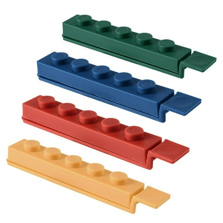 

Gwong 4Pcs Sealing Clip Practical Multi Purpose Multicolor Building Block Food Bag Closure Sealer Clamp for Kitchen(Multicolor)