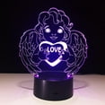 thumbnail image 2 of YSTIAN Love Angel 7 Colors 3D Touch Switch Light Room Decor Decoration Led Table Lamp Sleeping Lighting Celebrate Father's Day Gift Decoración De Dormitorio De Luz De Noche Led, 2 of 9