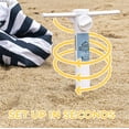 thumbnail image 2 of Beachr Beach Umbrella Sand Anchor, One Size Fits All, Safe Stand for Strong Winds, Screw 15 in White, 2 of 6