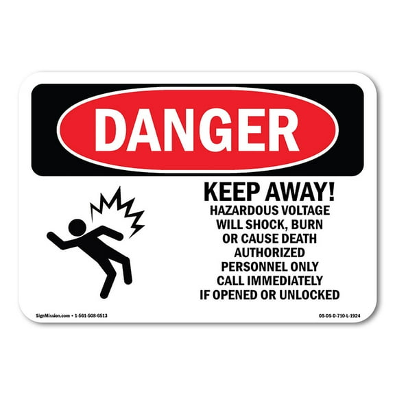 OSHA Danger Sign - Keep Away! Hazardous | Decal | Protect Your Business, Construction Site, Warehouse & Shop Area |  Made in The USA