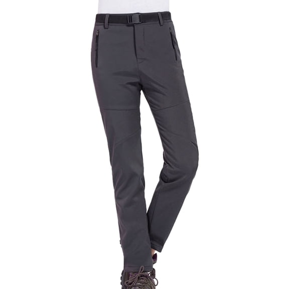 SGMVNU Snow Pants for Women Fleece Lined Waterproof Insulated Thermal Ski Hiking Snowboard Pants for Outdoor Sports(Grey, M)