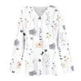 thumbnail image 5 of Puntoco Blusa tipo cárdigan con estampado cómodo e informal de manga larga para mujer Puntoco Puntoco-1, 5 of 5