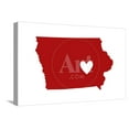 thumbnail image 1 of Iowa  State Outline and Heart, Stretched Canvas Wall Art by Lantern Press Sold by Art.Com, 1 of 5