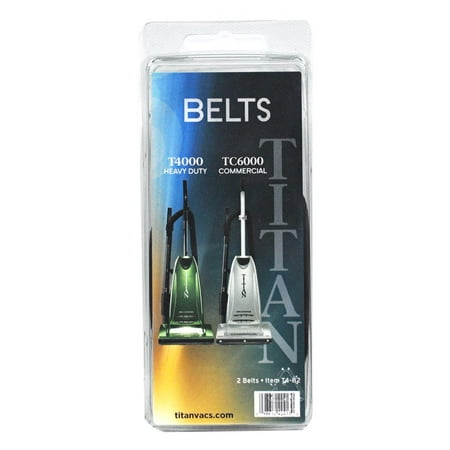 Titan T4000,TC6000 Upright Flat Vacuum Cleaner Belts 2Pk #