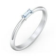 thumbnail image 3 of East-West Stackable Baguette Ring in Sterling Silver, 3 of 3