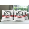 thumbnail image 6 of Ambesonne Retro Throw Pillow Cover 4 Pack, Birthday Red Ribbon, 18", Red Grey White, 6 of 7