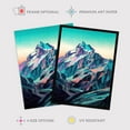 thumbnail image 2 of Striking K2 Mountain Landscape Pastel Colour Artwork Turquoise Pink Orange Summit Snow Peak Art Print Framed Poster Wall Decor 12x16 inch, 2 of 5