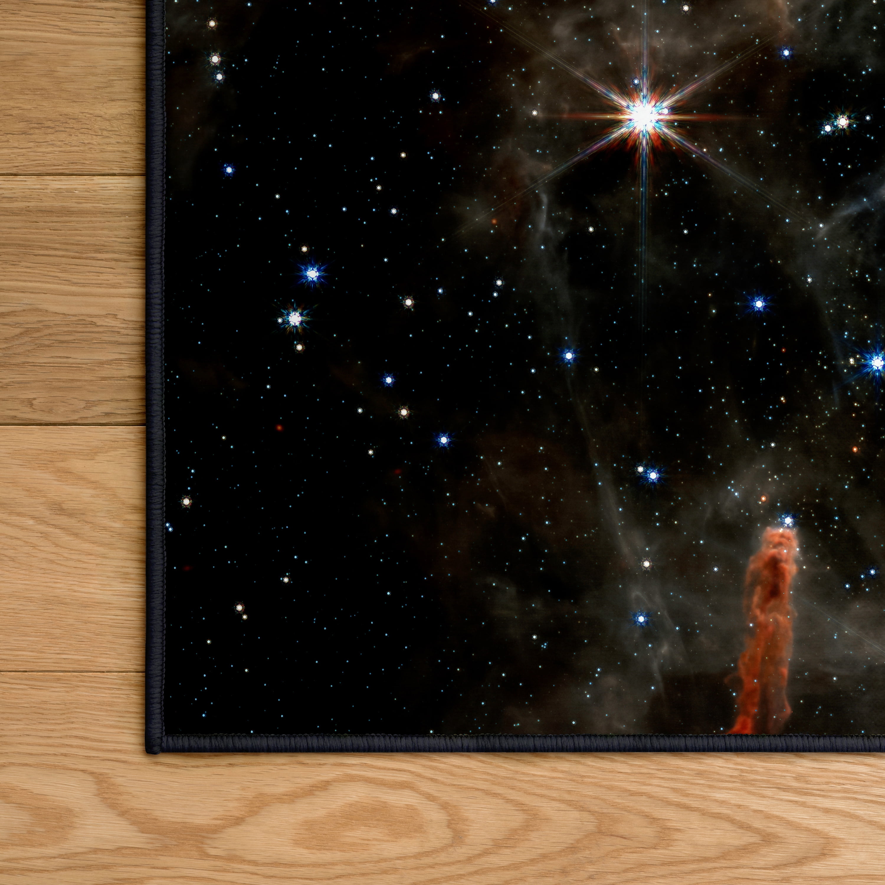 The James Webb Space Telescope Washable Art Area Rug size 5'x8', Power-loomed, Heavenly Softness with Non-Slipping Backing