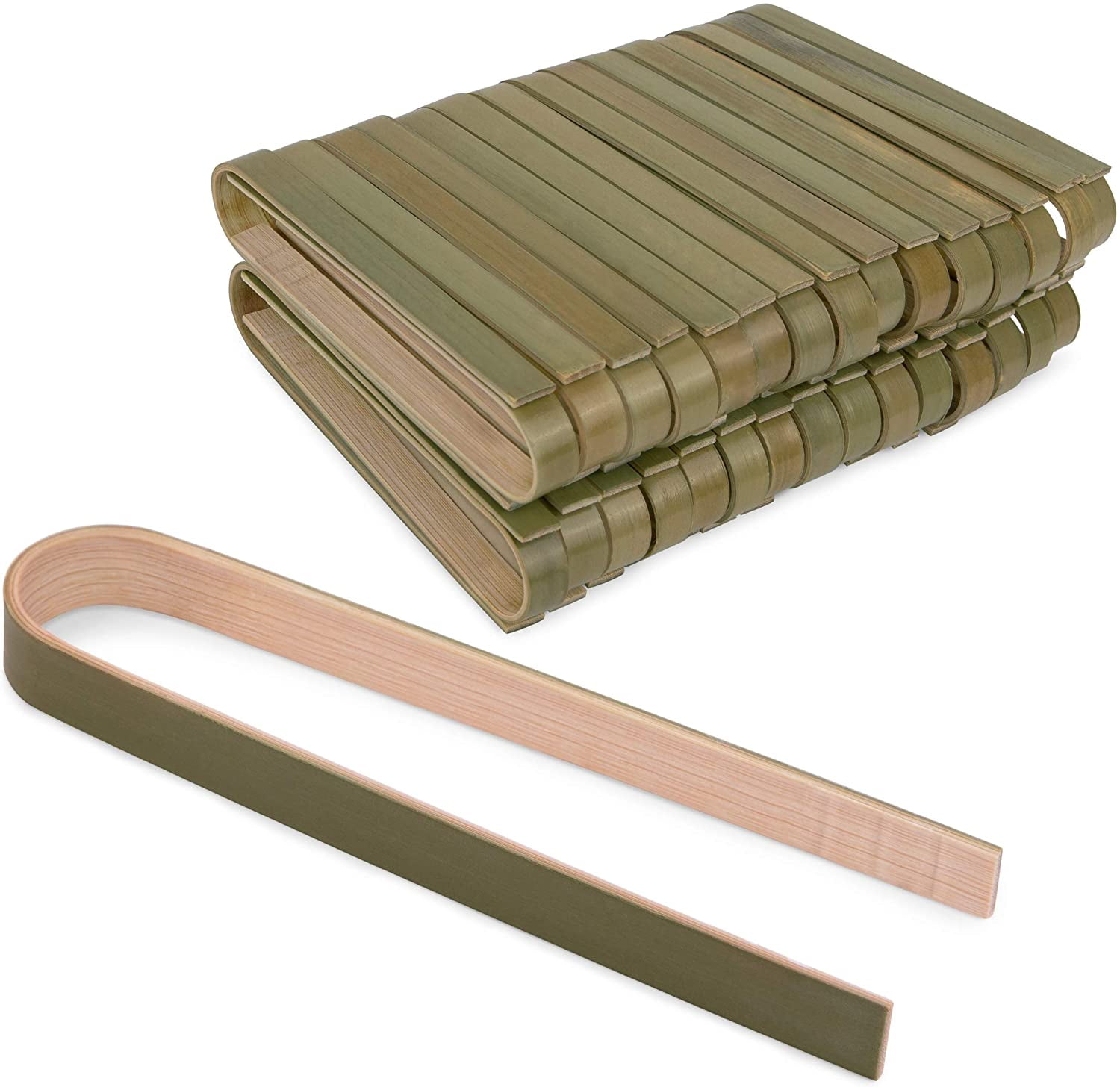 Bimnic Wooden Tongs for Cooking 60 pcs Mini toaster tongs Mini