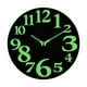 Horloge Murale Lumineuse à Faible Bruit Veilleuses en Bois de Style Rustique Circulaire pour la Cuisine de l'Hôtel Décoration Intérieure de Chambre à Coucher Extérieure StyleF – image 2 sur 7