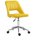thumbnail image 1 of Yellow Velvet Swivel Office Chair | Mid-Back Computer Desk Chair with Adjustable Height & Breathable Design - Ideal for Home Office or Living Room, 1 of 7