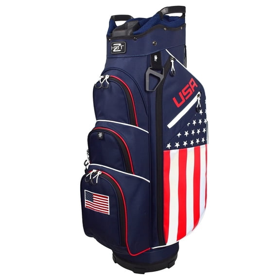 Hot-Z Golf USA Flag Cart Bag Red/White/Blue