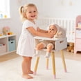 thumbnail image 3 of ROBUD Baby Doll High Chair with Heart Shape, Wooden Doll Feeding Chair for 18-20 Inch Dolls, Flip-Up Tray & Carrying Handle, Pretend Play Toy Gift for Kids Ages 3+, 3 of 6