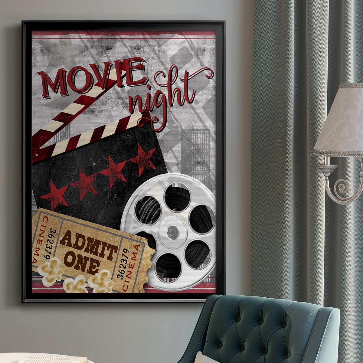 Movie Night II Premium Framed Print - Ready to Hang
