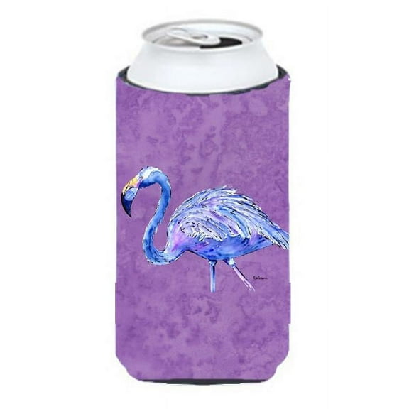 Flamingo On Purple Tall Boy bottle sleeve Hugger - 22 To 24 oz.