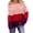 Red, variant on Aoochasliy Womens Sweaters Pullover Patchwork Loose Cold Shoulder knitting Pullover