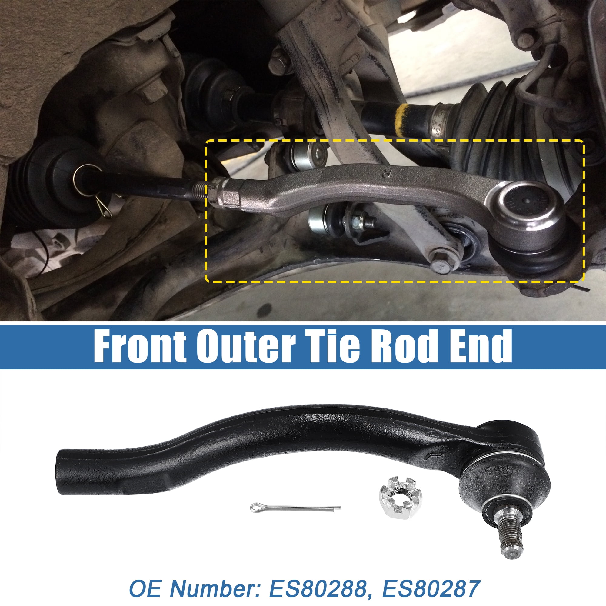 2pcs Car Front Outer Tie Rod End Links Suspension Steering Part 