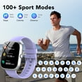 thumbnail image 4 of Montre Intelligente pour Android et Iphone, Montre Intelligente Étanche IP68 pour Femmes et Hommes avec Plus de 100 Modes Sportifs, Traqueur de Mise en Forme de 1,91 Po, Montre Intelligente avec Appel Bluetooth (Répondre/faire des Appels), pour Cadeau Violet, 4 of 5