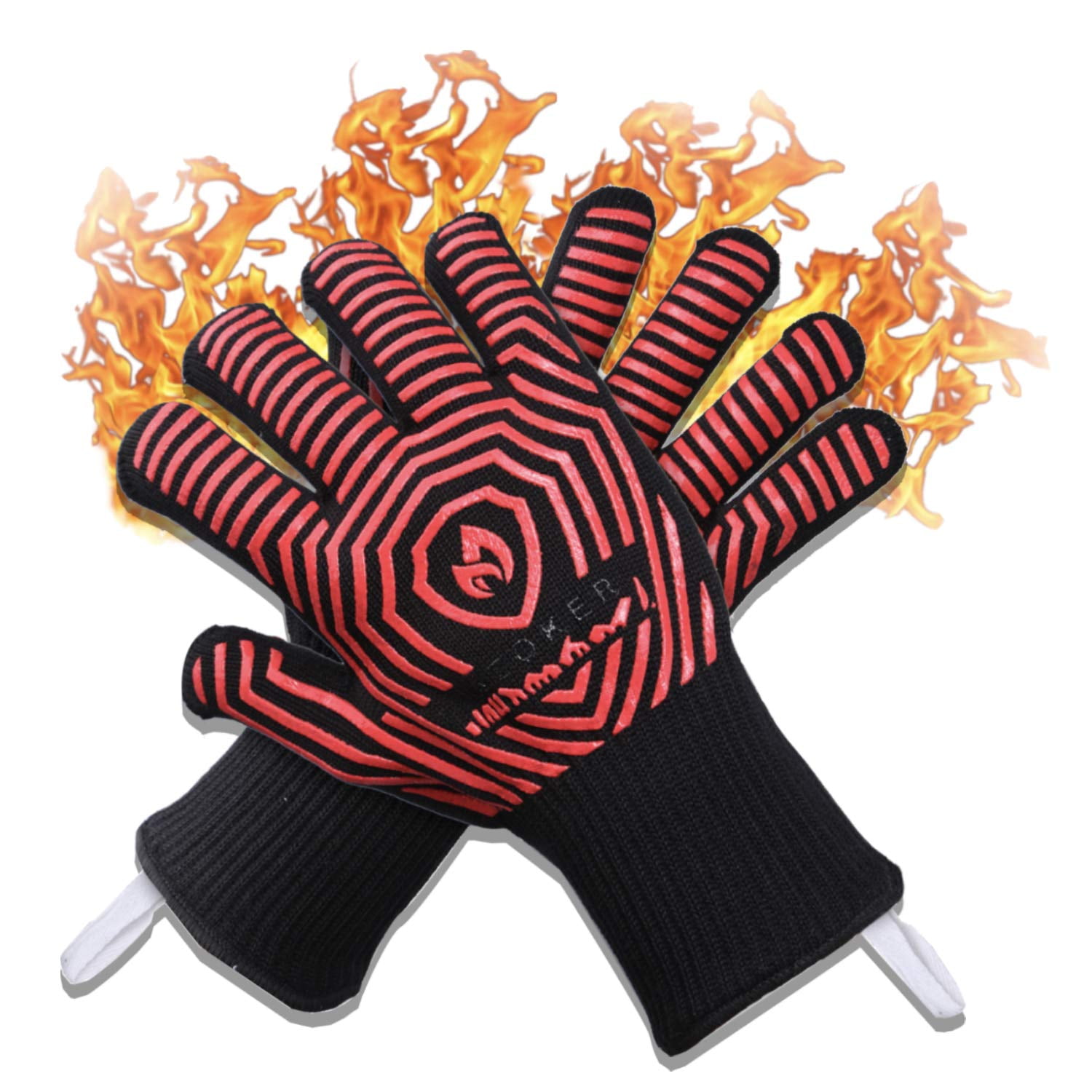 932°F Silicone Extreme Heat Resistant Proof Cooking Oven Mitt BBQ Grilling Glove 