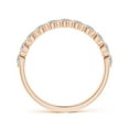 thumbnail image 2 of Angara Natural Diamond Semi Eternity Wedding Ring in 14K Rose Gold for Women – April Birthstone Jewelry | Round Diamond Wedding Band (Ring Size - 7.5), 2 of 10