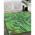 thumbnail image 2 of Ahgly Company Indoor Rectangle Patterned Nebula Green Area Rugs, 2' x 3', 2 of 6